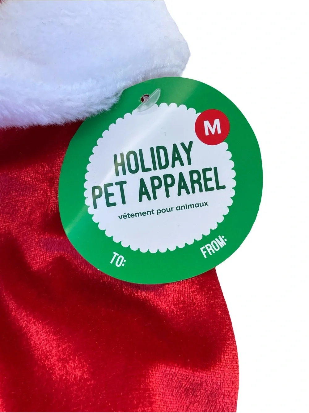Merry & Bright Holiday Pet Apparel Santa Suit Claus Xmas Hat Medium Dogs Holiday